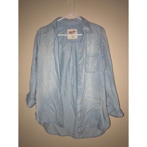 Jean button up shirt
